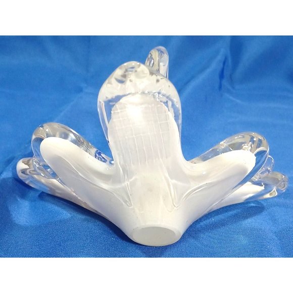 8" Murano Italy 🦢  Millefiori Art Glass Swan Sculpture Basket Dish Rainb - Picture 8 of 8